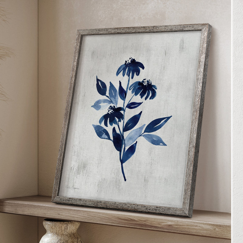 Wild Indigo I, reproduction encadrée - bois massif 47454, H 21 po x l 17 po