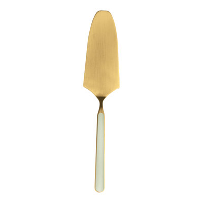 Fantasia Ice Gold Cake Server - Porcelain