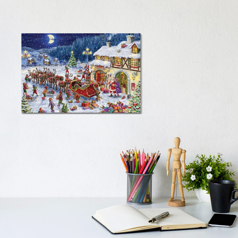 Packing Up The Sleigh by Marcello Corti - Wrapped Canvas Gallery-Wrapped Canvas Giclée, 20.32 cm H x 30.48 cm W