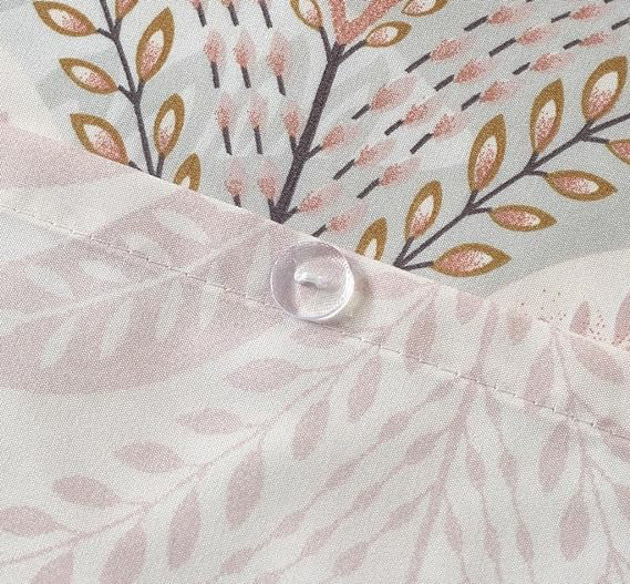 McTeer Duvet Cover Set with Pillowcases Included, Double - 2 Standard Pillowcases, Floral, Jasmine Pink