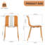 Ensemble de 4 chaises de salle à manger d'extérieur avec siège imperméable et pieds en métal-129533467