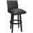 Gray Seat/Dark Walnut Frame