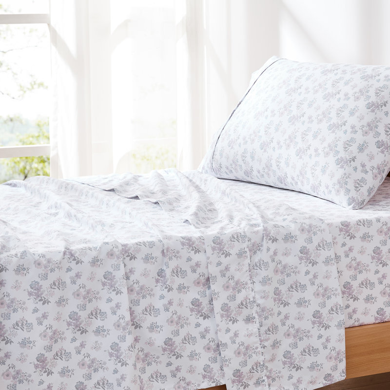 Suzette Sheet Set Pink, Twin Sheet Set with 2 Pilowcases