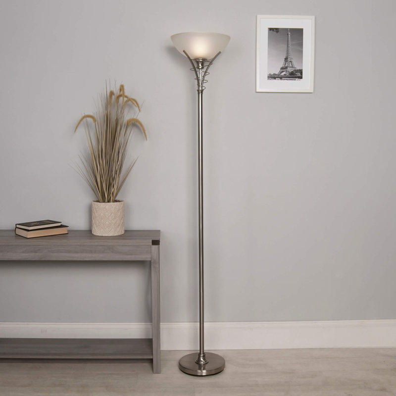 Caelee 179cm Satin Torchiere Floor Lamp