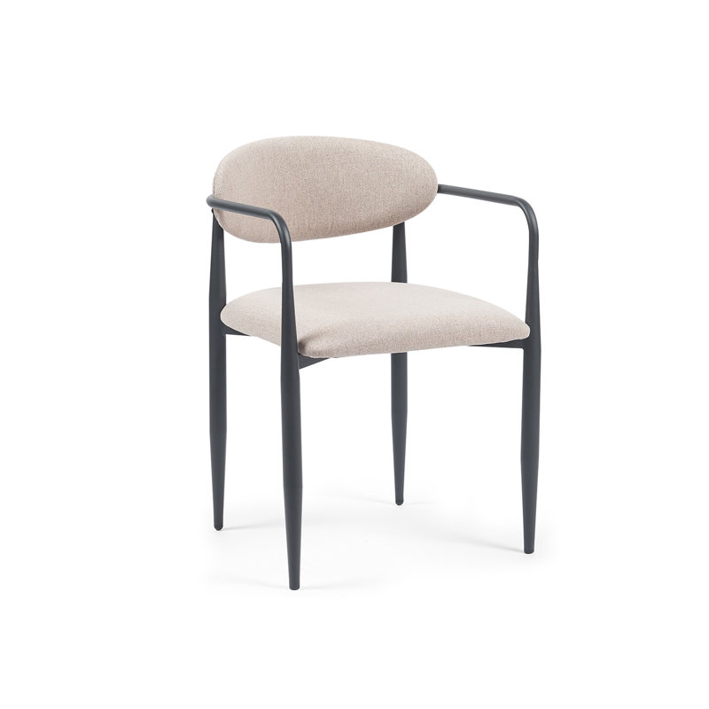 Liam Set of 2 Velvet Dining Chairs, Cream