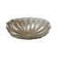 Bol décoratif décoratif festonné en verre nervuré pour la décoration de la table - Bol décoratif moderne avec design ovale texturé pour la cuisine - 26 po, gris