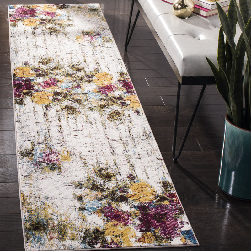 Tapis abstrait Mancheer Performance, Tapis de couloir 2 pi x 8 pi