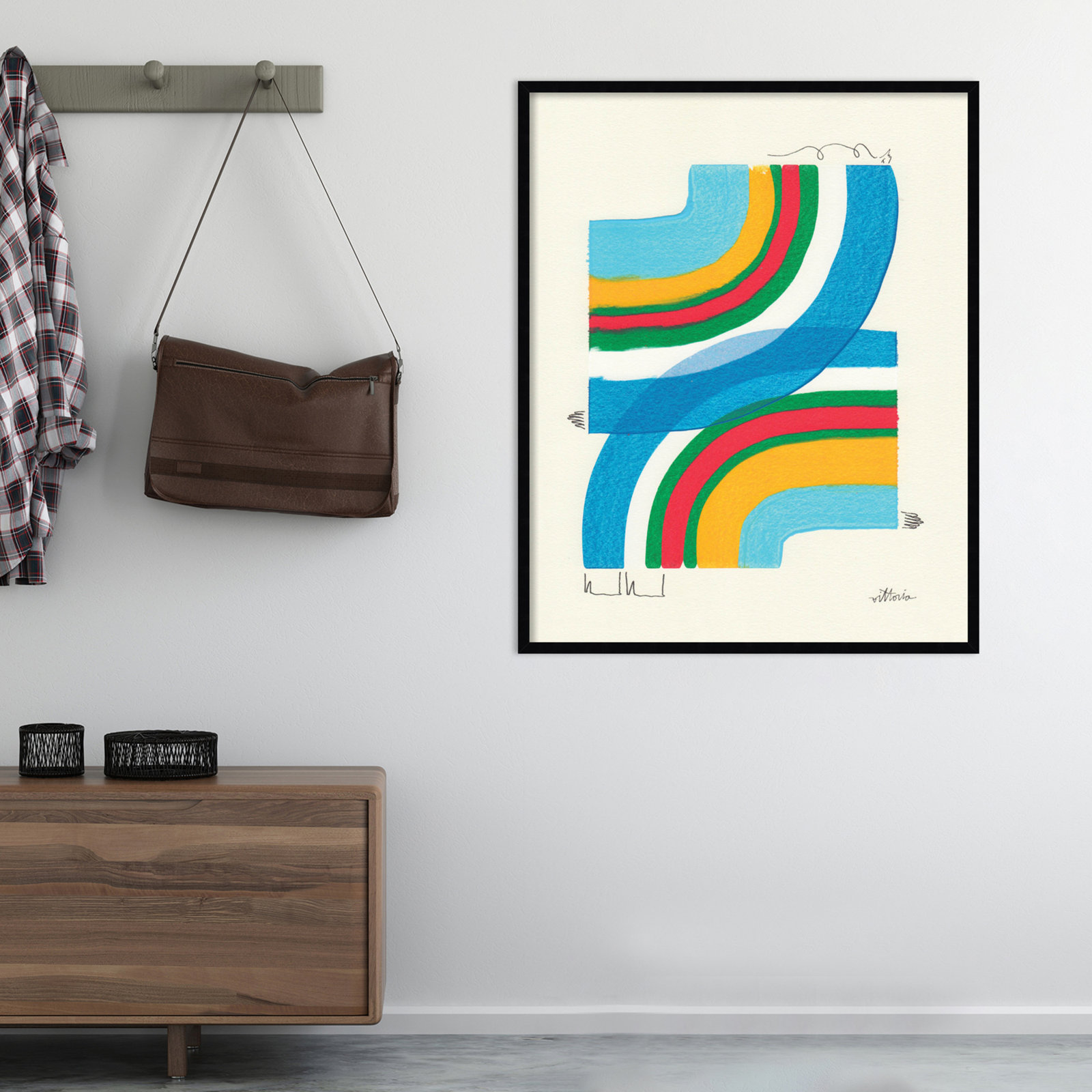Olav "A Plan for Myself" Print, Black, 41" H x 33" W x 1" D