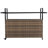 Outdoor Food Cart With Smooth Wheels And Glass Tabletop - Brown For Patio Backyard Beverage Storage Top Poolside