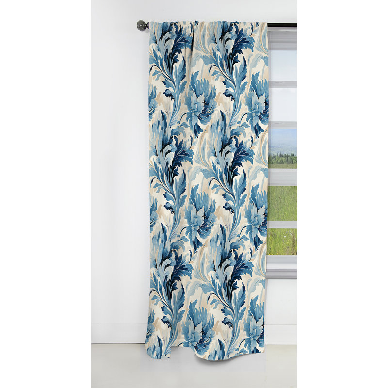 Sheba - Rideau Ikat - Rideau occultant Ikat - 1 panneaux, L 52 po x L 120 po