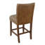 Tabouret d'appoint - Chaise de comptoir de 24 pouces, structure en bois brun, siège rembourré en similicuir