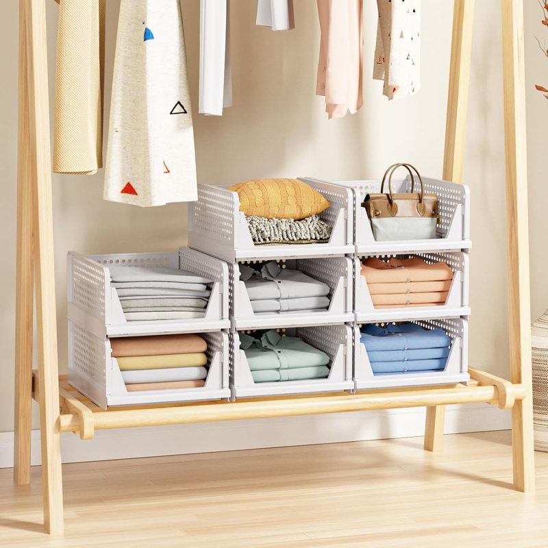 Ensemble de 5 paniers de rangement empilables