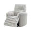 Fauteuil inclinable et oscillant gris en velours côtelé gris