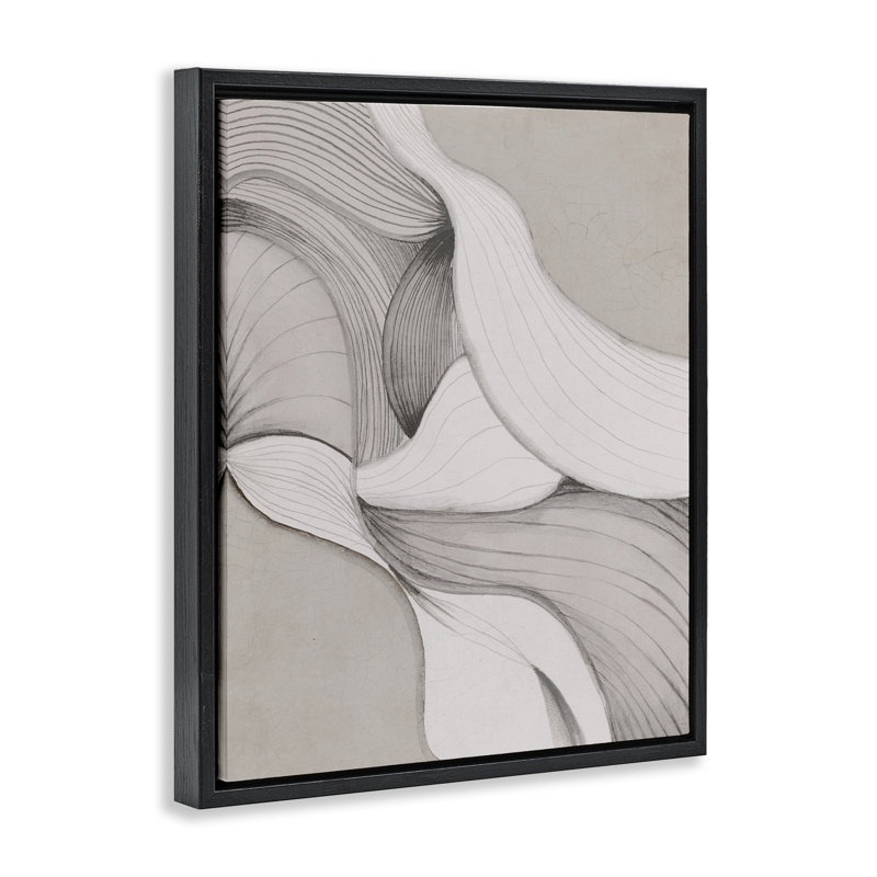 "Monochromatique", art par Jacob Q, Cadre flottant noir de jais, H 21 po x l 17 po