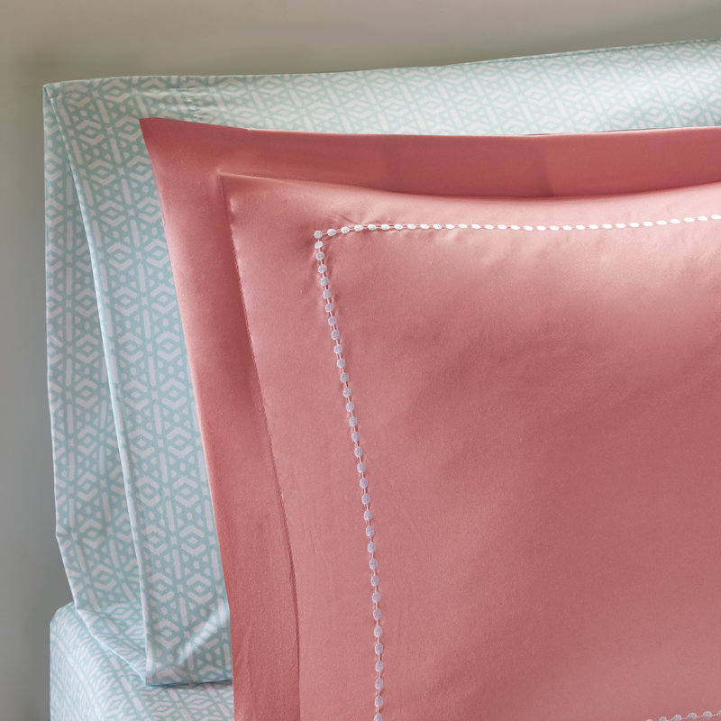 Coral and Aqua Bohemian Queen Microfiber Bed in a Bag Set