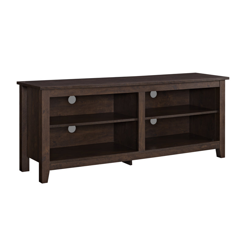 Sunbury Open Storage TV Stand, Traditional Brown, 58"
