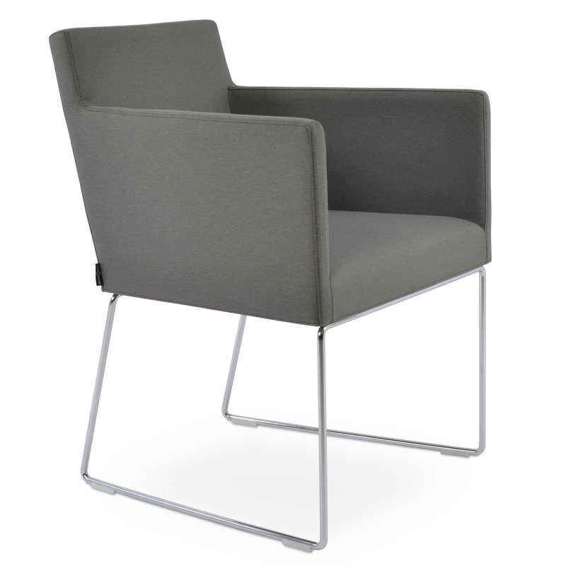Fauteuil Harbut, Gris clair