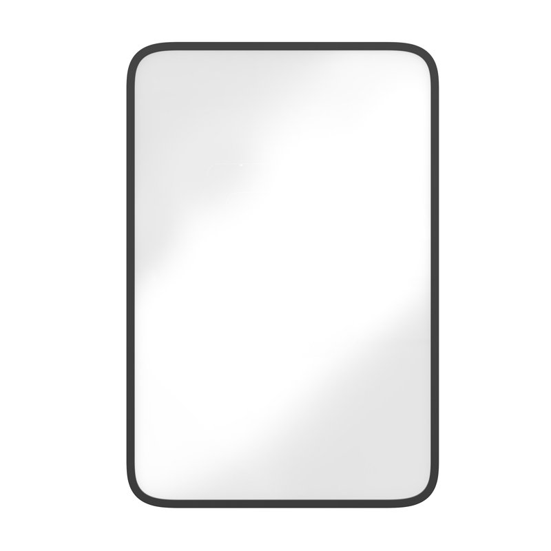 Armoire à pharmacie encastrée avec miroir biseauté, Noir satiné, H 24 po x l 16 po x P 4 po
