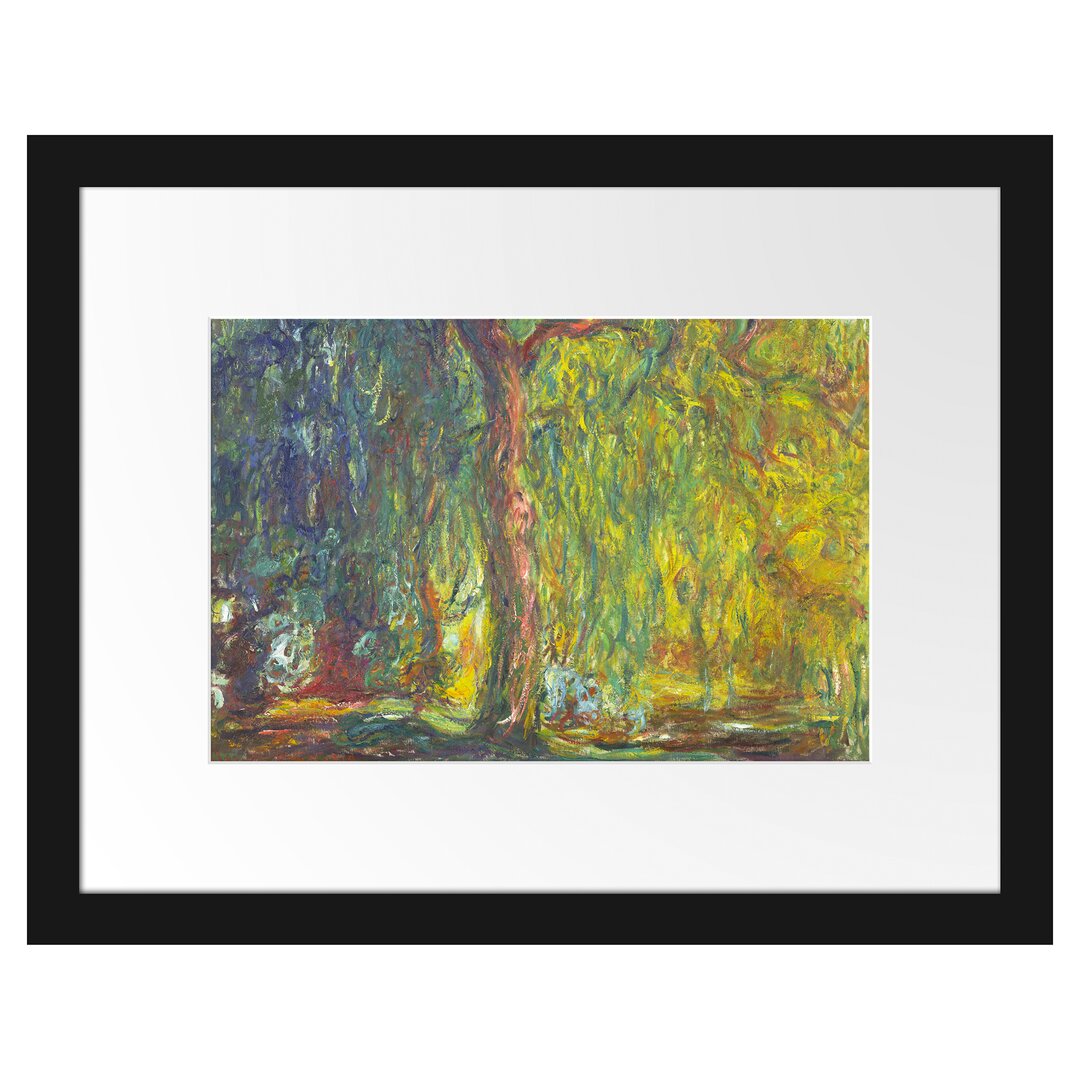 Gerahmter Kunstdruck Weeping Willow von Claude Monet