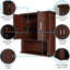 Armoire de salle de bain murale en bois avec portes-1486921781
