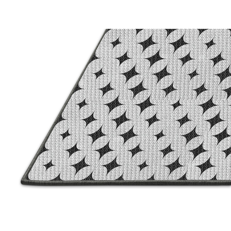 Gris/noir à motif de Jackman Tapis décoratif, Rectangle 5 pi x 7 pi