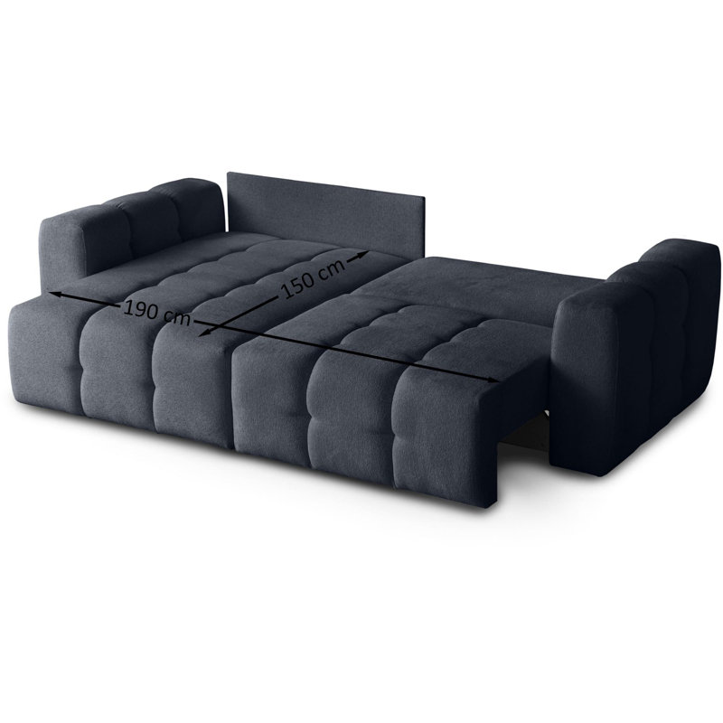 Bradd 4 Seater Sofa Bed, Dark Grey