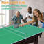 Plateau de table de tennis de table pliable et portatif de taille moyenne 8 pieds vert pour jeux d'intérieur-121198725-121198722