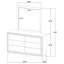 Commode 6 tiroirs Aakif et miroir noyer