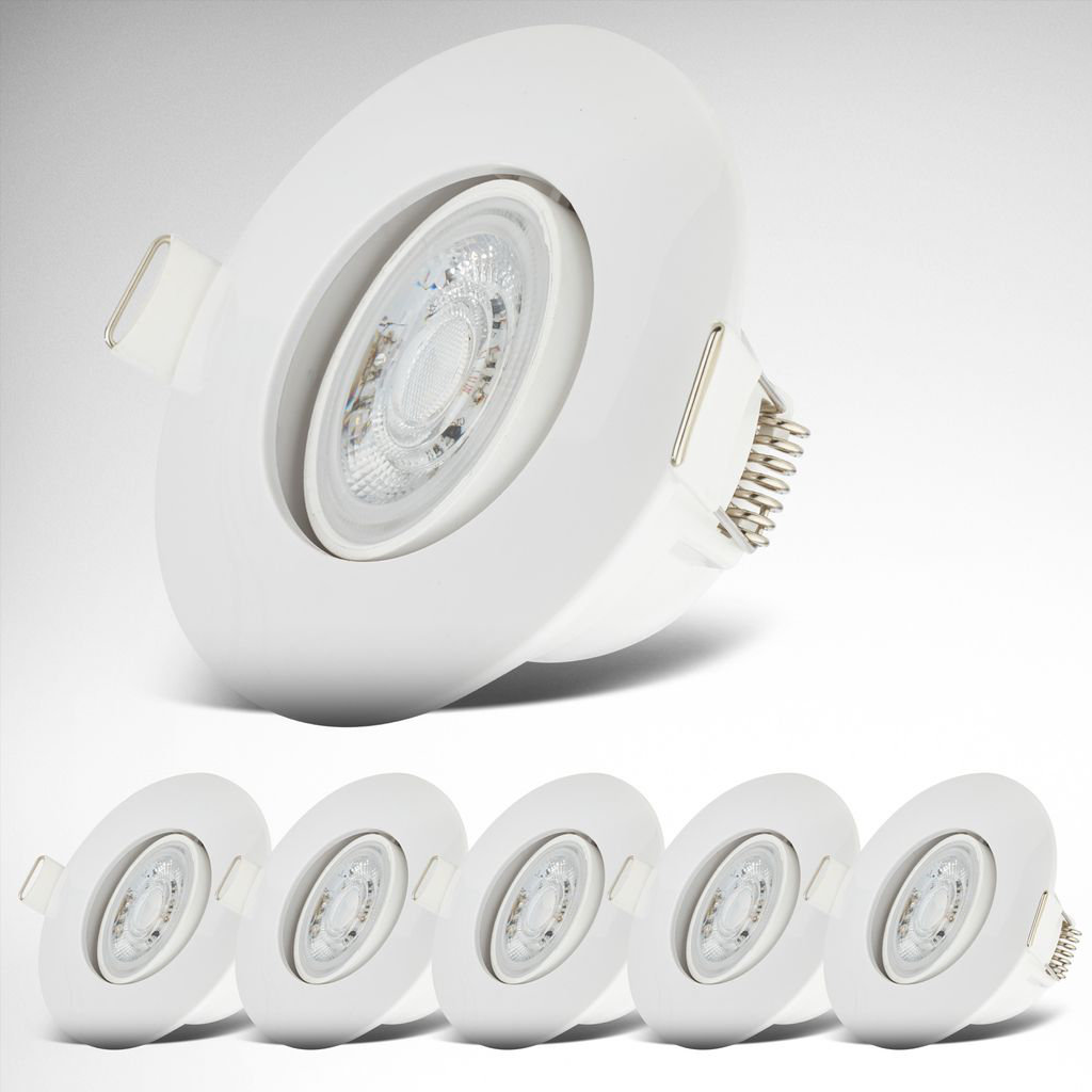 LED Einbauleuchten, 6Er-Set, IP65, Weiß, 6Xled-Platine/4,9W