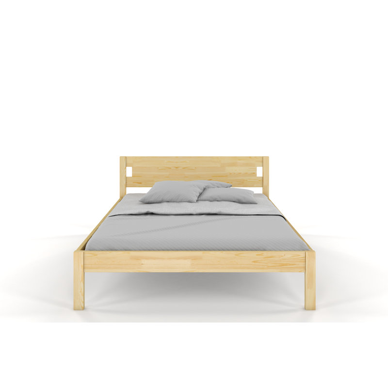 Marlette Solid Wood Bed, Natural, European Double (140 x 200 cm)
