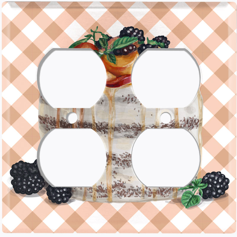Plaque murale 2 prises Cake
