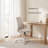 Upholstered Armless Task Chair, Swivel Desk Chair With Wheels, Adjustable Vanity Chair for Make Up-1690009239