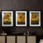 FLORAL Series CDXCVII - Impression personnalisée de qualité supérieure avec passe-partout - 3 pièces-302770698-302770692
