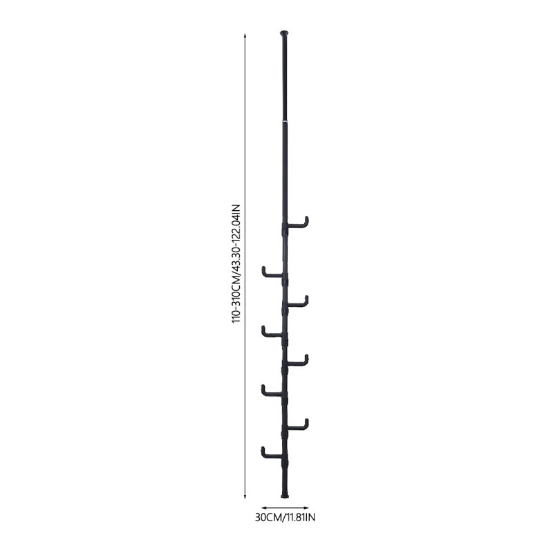 30cm Adjustable Clothing Rack, Black