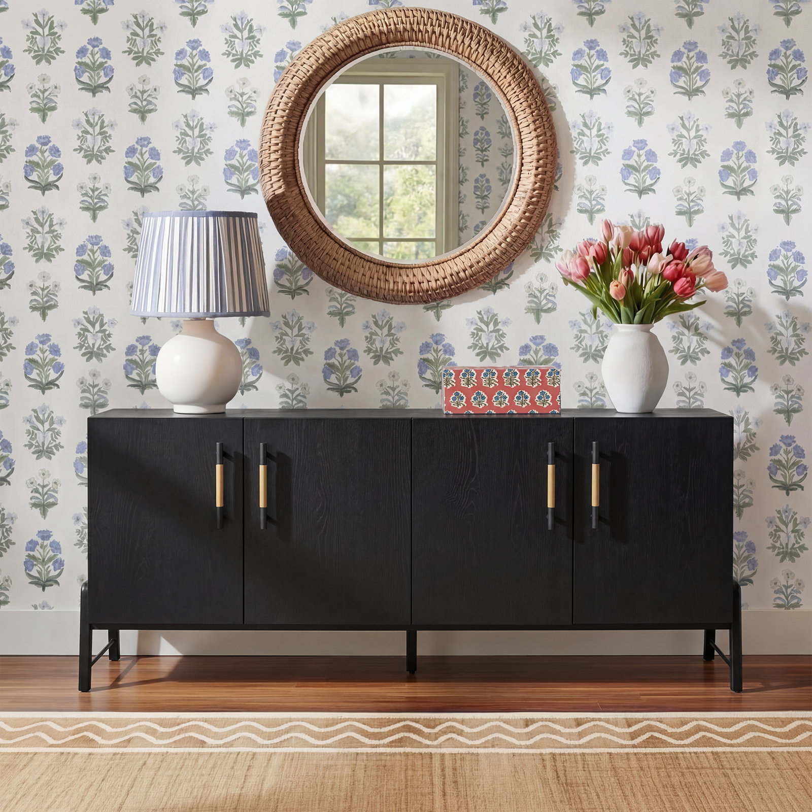 Karsten 73.25'' Sideboard, Ebony Oak