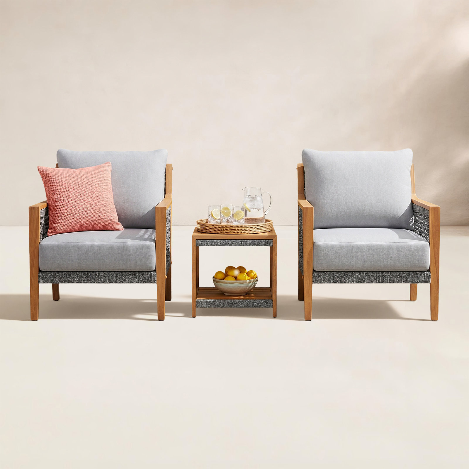 Charter 2-Person Patio Seating Group, Beige