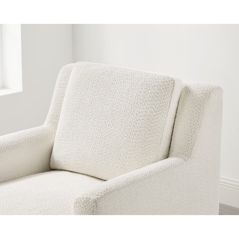 Chatav 31.5In Boucle Upholstered Accent Chair, White Boucle