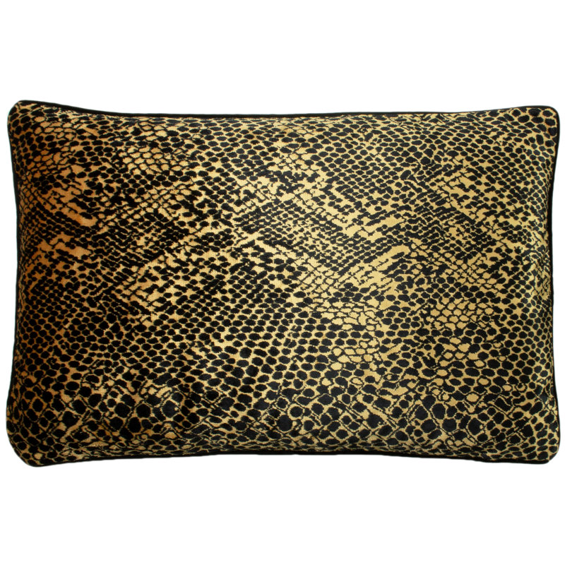 Fordland Animal Print Rectangular Cushion, Gold, Polyester/Polyfill