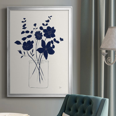 " Indigo Sketch Bouquet I "
