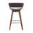 Allon Modern 26" Counter Height Bar Stool with Open Back and Footrest in Wood, Faux Leather-584682792-584595034