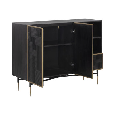 "Markwood Sideboard - Brass - Dark Brown "