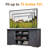 66 Inch TV Stand Console For Tvs Up To 75" With 2 Sliding Barn Doors And Drawers-1671897588