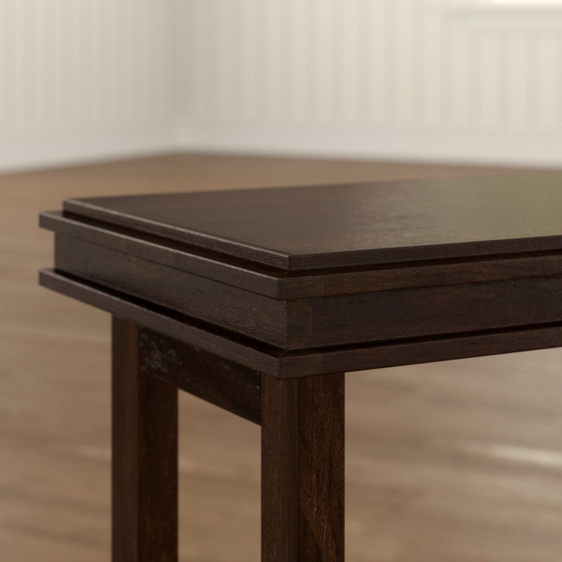 Solid Wood Sled End Table, Brown
