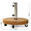 Base de parasol 17,51 po x 17 po, 30 lb, bois, acier inoxydable, béton, finition design