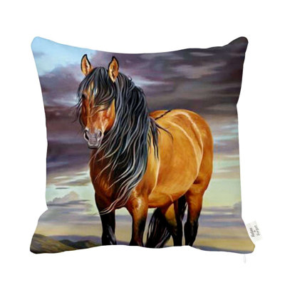 Horse Reversible Throw Pillow
