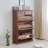31.50" Brown Solid wood Pine Shoe Storage