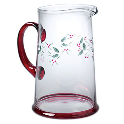 Pfaltzgraff Winterberry Glass Water 80 Oz. Pitcher