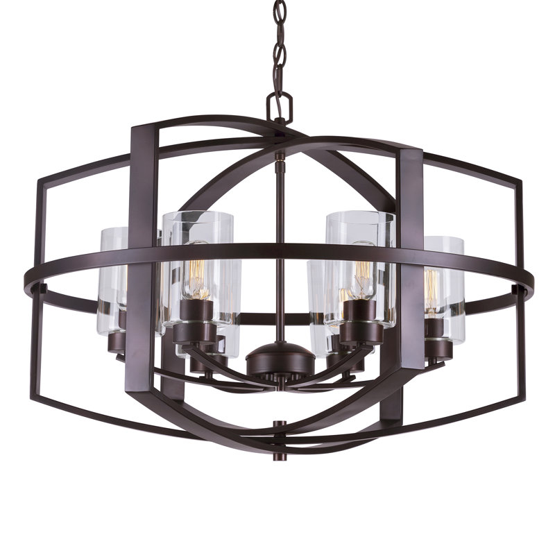 Luminaire suspendu linéaire 6 lumières Lantern