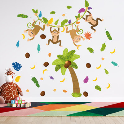 Happy Monkey Kids Wall Sticker