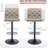 Tufted Fabric Bar Stools Set of 2, Adjustable Swivel Counter Height Barstools with Back, Upholstered Armless Airlift Bar Chairs for Kitchen Dining Cafe-118611198-118611200-33198491